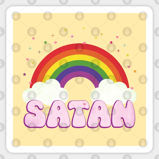 Rainbow Satan Sticker by Plan8